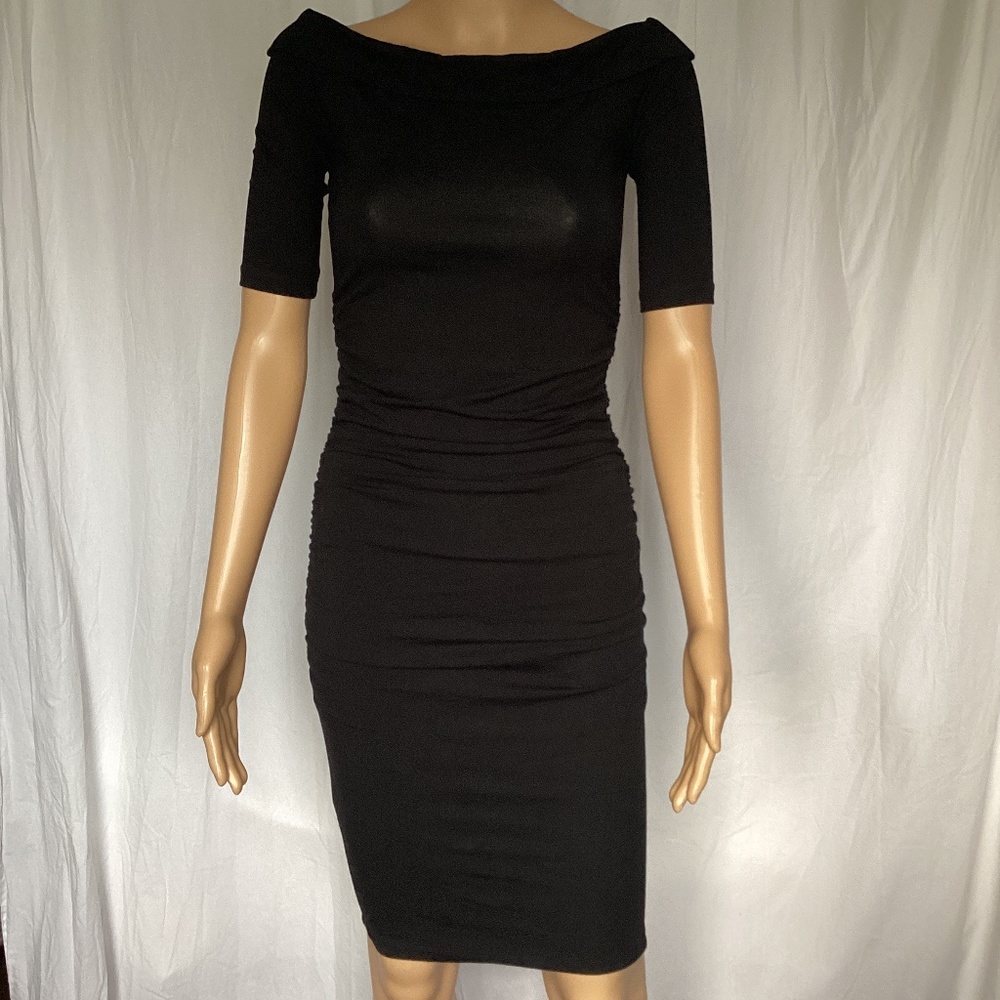 Baukjen Black Ruched Dress bodycon in Size 2